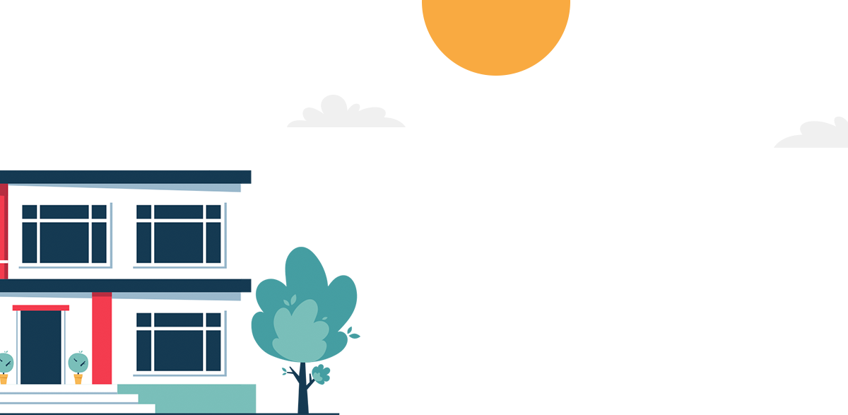 Banner Image | Cartoonish stylized house with tree to the right of it